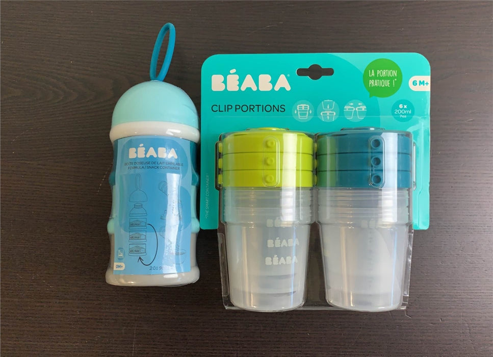 used Beaba Stacked Formula Milk Containers