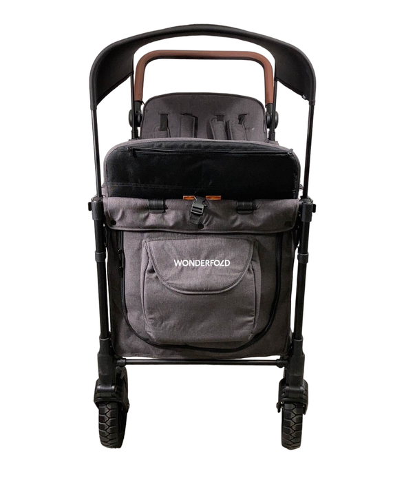 used Wonderfold W4 Luxe Quad Stroller Wagon, 2023, Charcoal Grey with Black Frame