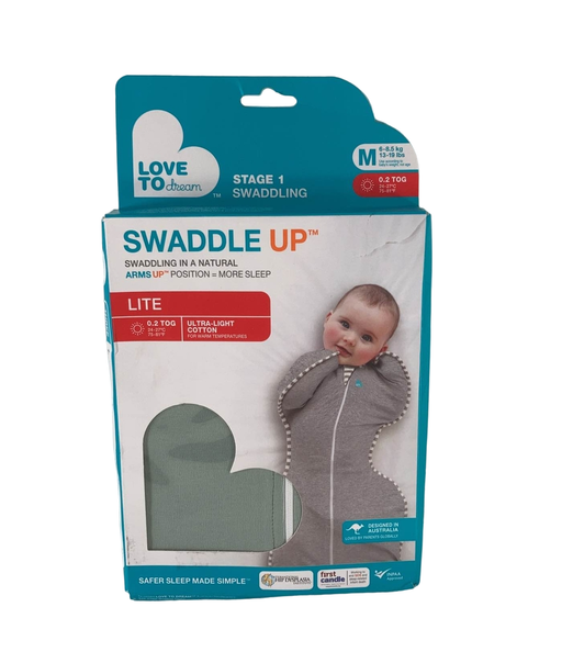 used Love To Dream Swaddle Up Lite 0.2 Sleep Sack, Medium, Olive