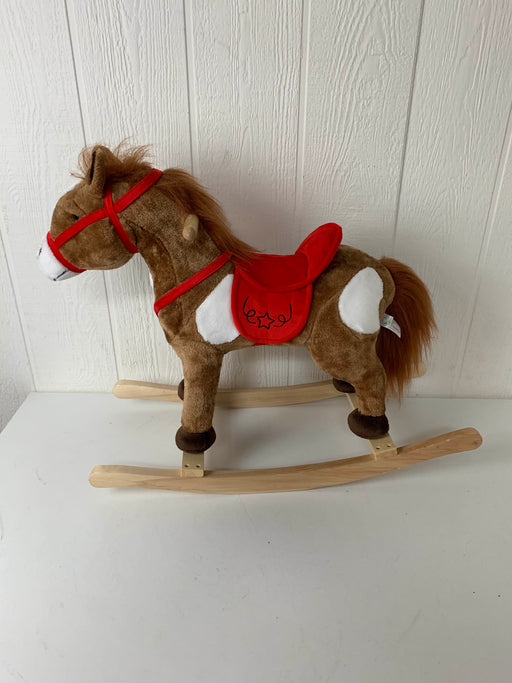 used Animal Adventure Plush Rocking Horse, Chestnut Horse