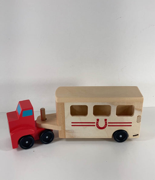 used Melissa & Doug Horse Carrier Wooden Vehicles Play Set