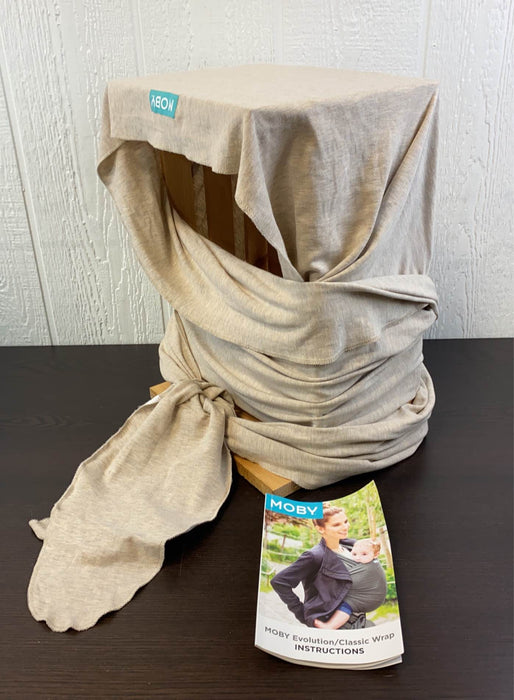 used Moby Evolution Baby Carrier, Almond