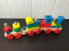 secondhand Melissa & Doug Stacking Train Toddler Toy