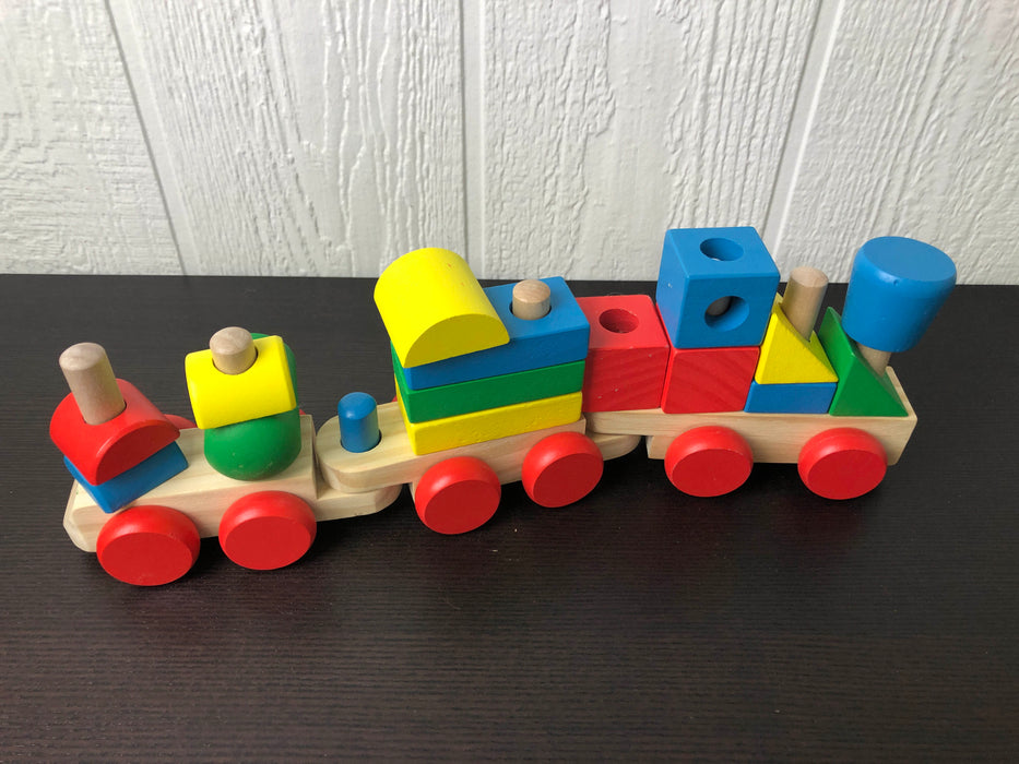 secondhand Melissa & Doug Stacking Train Toddler Toy