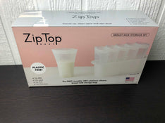 used Zip Top Breast Milk Storage Set with Freezer Tray