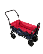 used Wonderfold S2 Push and Pull Folding Wagon, Navy/Red, S Series