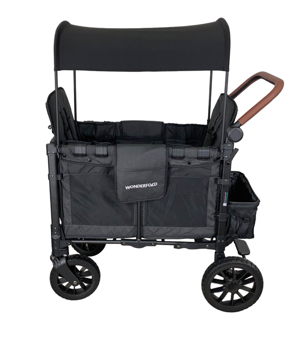 secondhand Wonderfold W2 Luxe Multifunctional Double Stroller Wagon, Volcanic Black, 2023