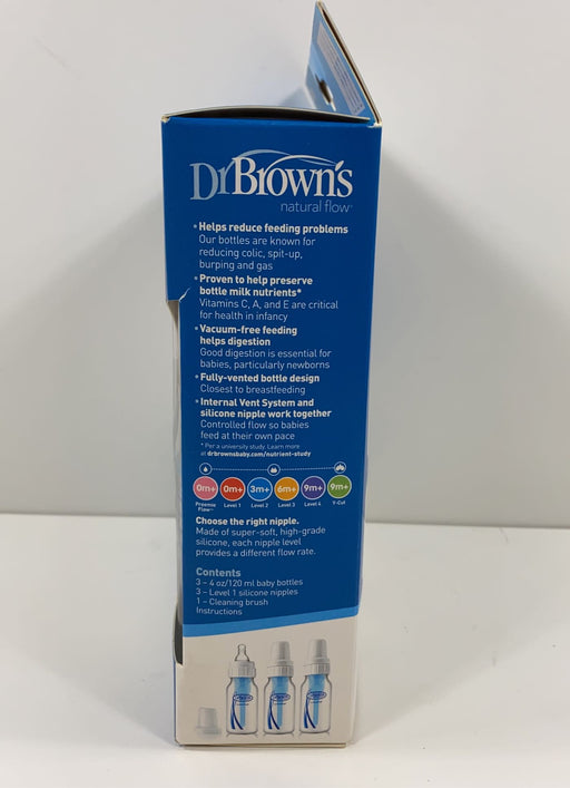 secondhand Dr. Brown's Original Baby Bottles, 4oz, 3 Pack