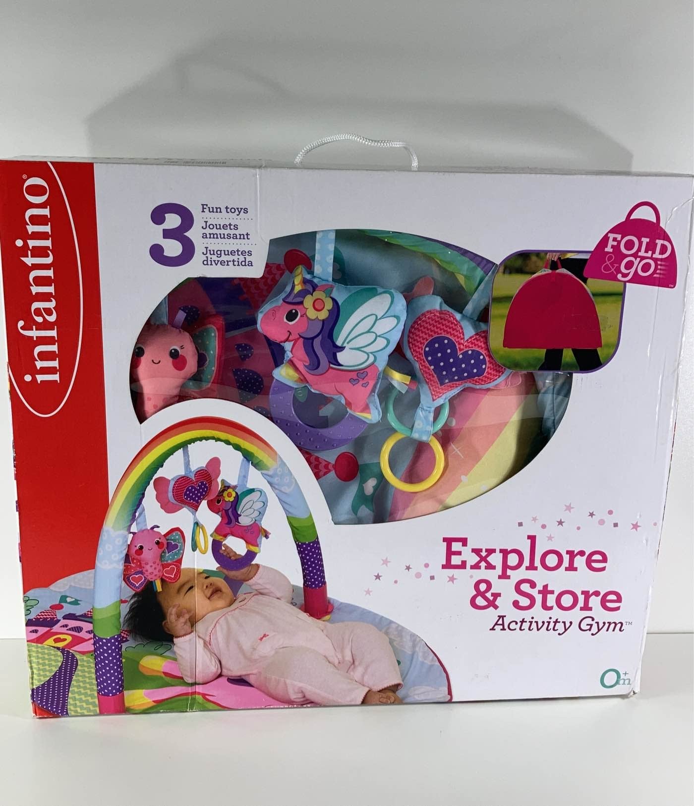 Infantino Sparkle Explore and Store Activity Gym Unicorn by