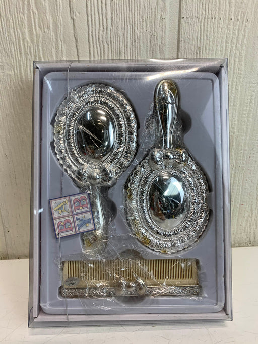 used Lillian Rose Silver Bush, Comb And Mirror Set