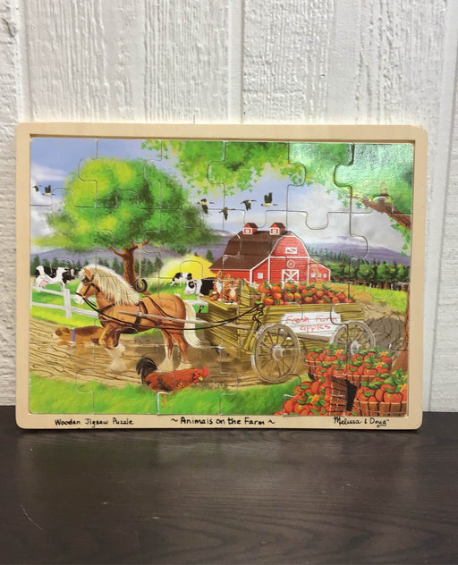 used Melissa & Doug 24-Piece Wooden Jigsaw Puzzle