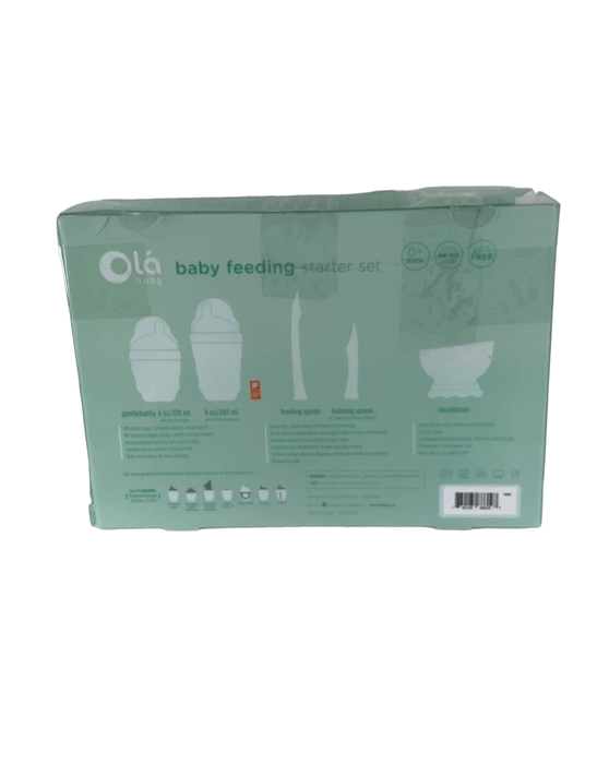 secondhand Olababy Feeding Starter Set, Mint/Frost/Green