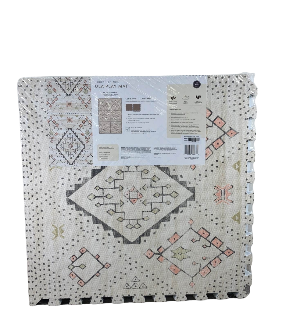 House of Noa Little Nomad Play Mat, Oat, Ula, 4x6