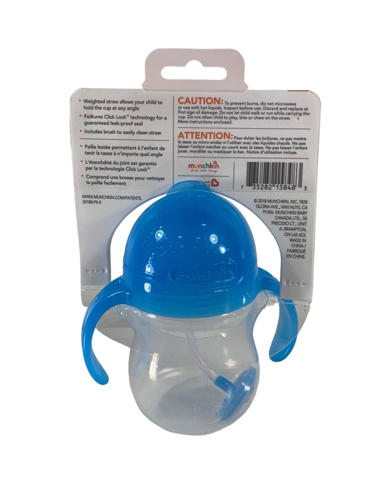 secondhand Munchkin Any Angle Click Lock Weighted Straw Trainer Cup