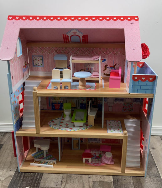 KidKraft Chelsea Doll Cottage Wooden Dollhouse with 16 Accessories