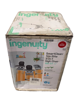 Ingenuity SmartClean Toddler Booster Seat - Slate, Easy-Open Box