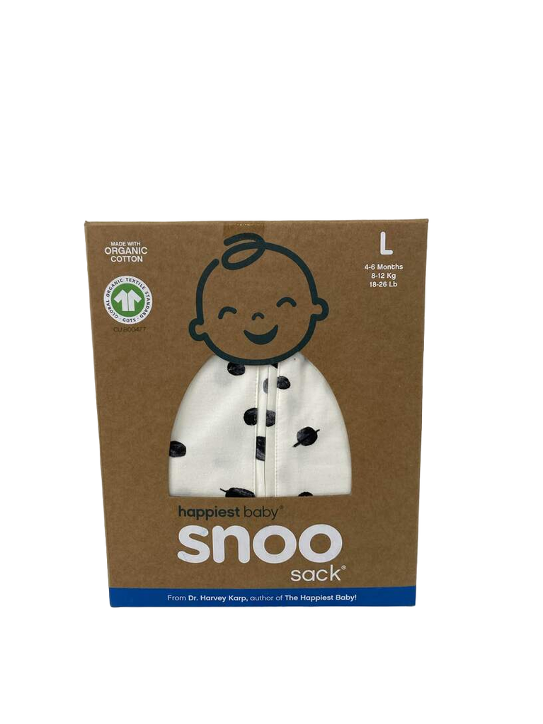 Happiest Baby SNOO Sack, Large (1825 lbs), Ivory with Black W