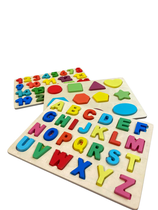 secondhand Welonm Early Education Toy Wooden Puzzle Boards