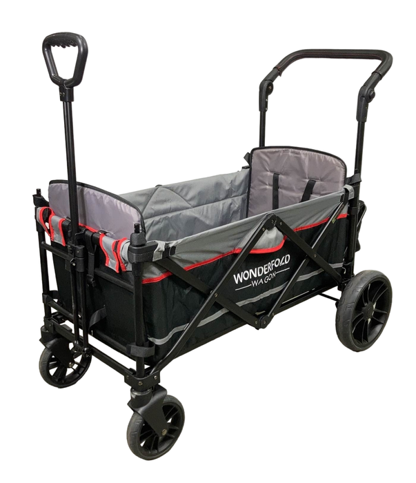 used Wonderfold X2 Push + Pull Double Stroller Wagon, 2021, Black