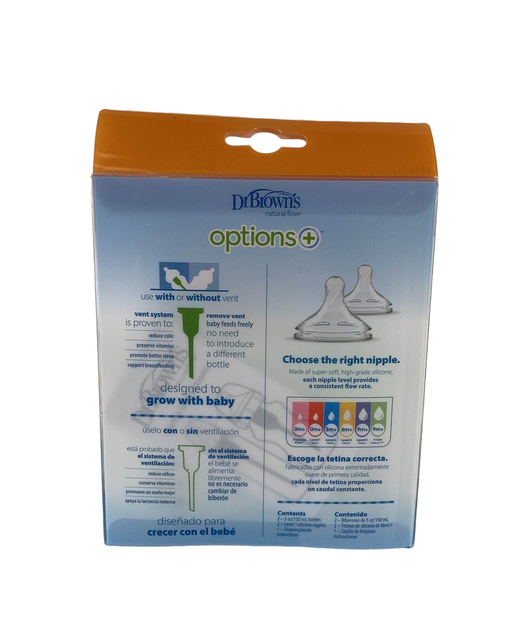 secondhand Dr. Brown's Options+ Anti Colic Wide Neck Bottles 2-Pack, 5oz, Pastel Nature