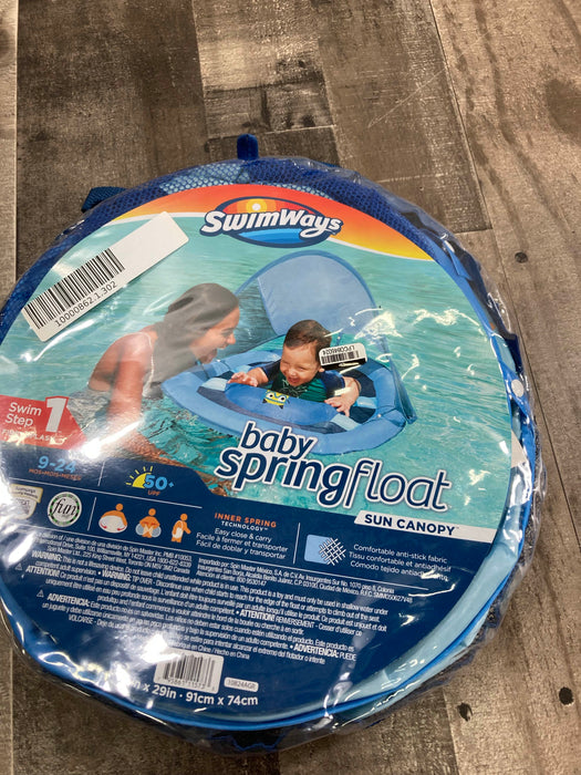 secondhand SwimWays Baby Spring Float with Sun Canopy