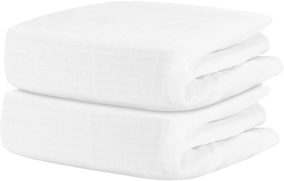 Newton 2 Pack Crib Sheets, White