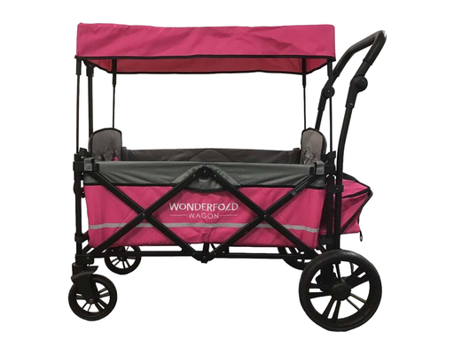 secondhand Wonderfold X2 Push + Pull Double Stroller Wagon, 2021, Pretty-n-Pink