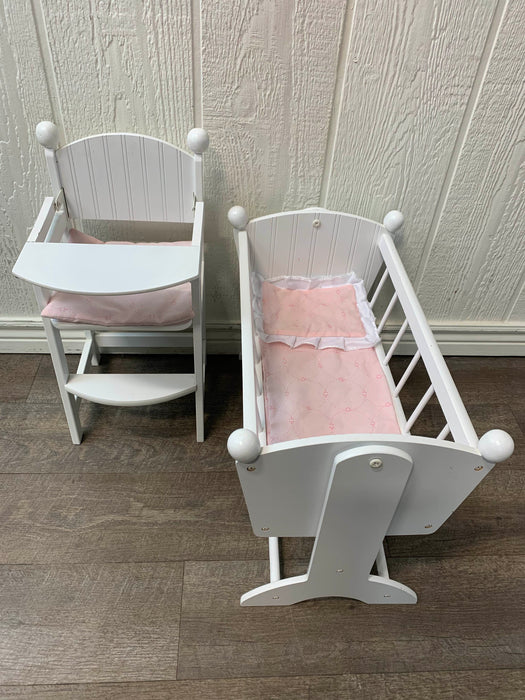 Shop BUNDLE Play Wonder Doll Furniture, High Chair and Bassinet at GoodBuy Gear