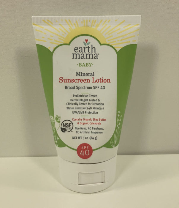 used Earth Mama Mineral Sunscreen Lotion