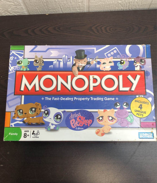 secondhand Hasbro Monopoly, Littlest Pet Shop Edition