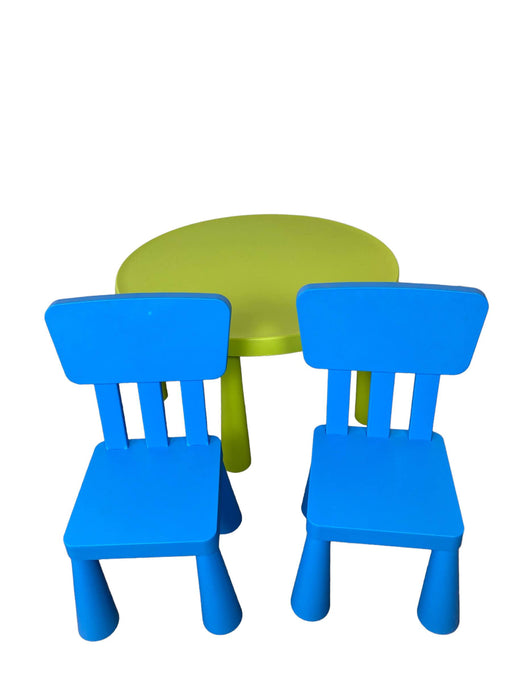 secondhand IKEA MAMMUT Children’s Table With Chairs, Round