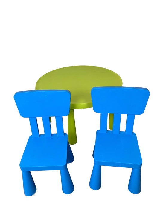 secondhand IKEA MAMMUT Children’s Table With Chairs, Round