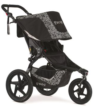 secondhand BOB Revolution Flex 3.0 Single Jogging Stroller, 2019, Lunar Black