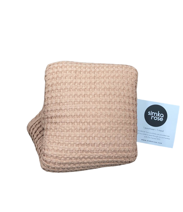 secondhand Simka Rose Waffle Baby Blanket, Clay