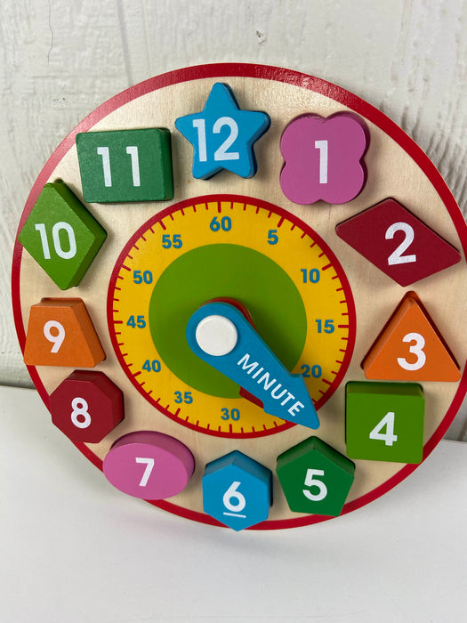 secondhand Melissa & Doug Shape Sorter Puzzle Clock