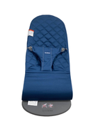 Shop BabyBjorn Bouncer Bliss, Dark Gray Frame, Midnight Blue Cotton Classic Quilt at GoodBuy Gear