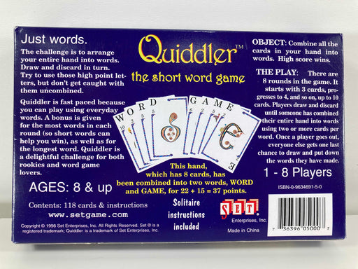 secondhand Set Enterprises Quiddler