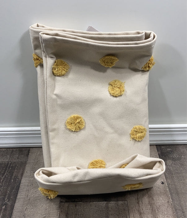 secondhand Pehr Designs Pom Pom Hamper 18x20, Yellow Pom Pom