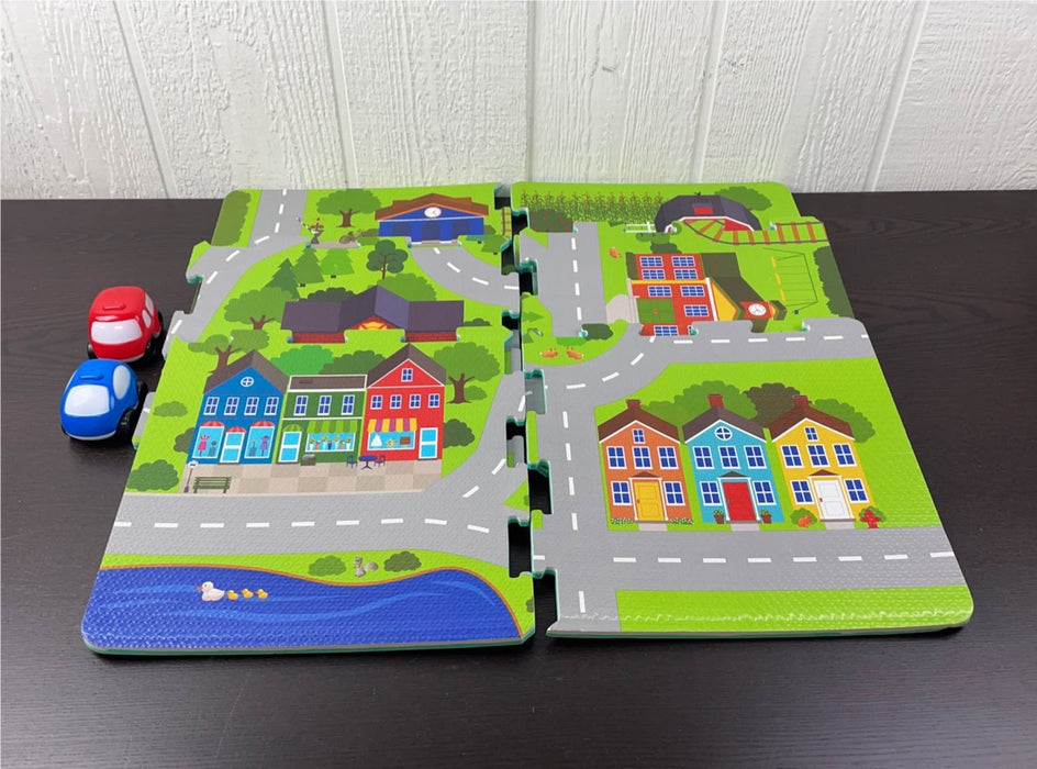 secondhand Foam Puzzle Play Mat, With Cars