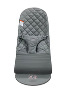 secondhand BabyBjorn Bouncer Bliss, Dark Gray Frame, Anthracite Cotton Classic Quilt