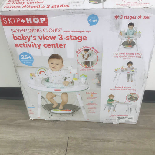 used Skip Hop Explore and More Baby's View 3-Stage Activity Center, Silver Lining Cloud