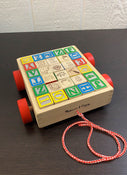 used Melissa & Doug Classic ABC Block Cart Wood Toy