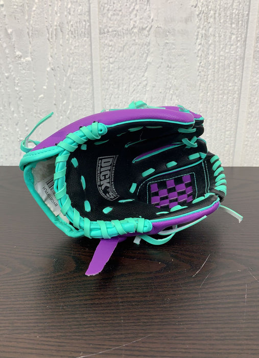 secondhand Dicks Sporting Goods Backyard T-Ball Glove, Purple/ Green