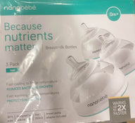 used Nanobébé Breastmilk Baby Bottles 3-Pack, Teal