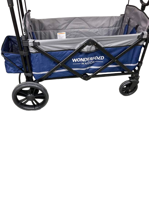 secondhand Wonderfold X2 Push + Pull Double Stroller Wagon, 2021, Navy