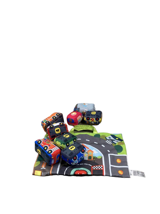 secondhand UNIH Soft Plush Car Set With Play Mat