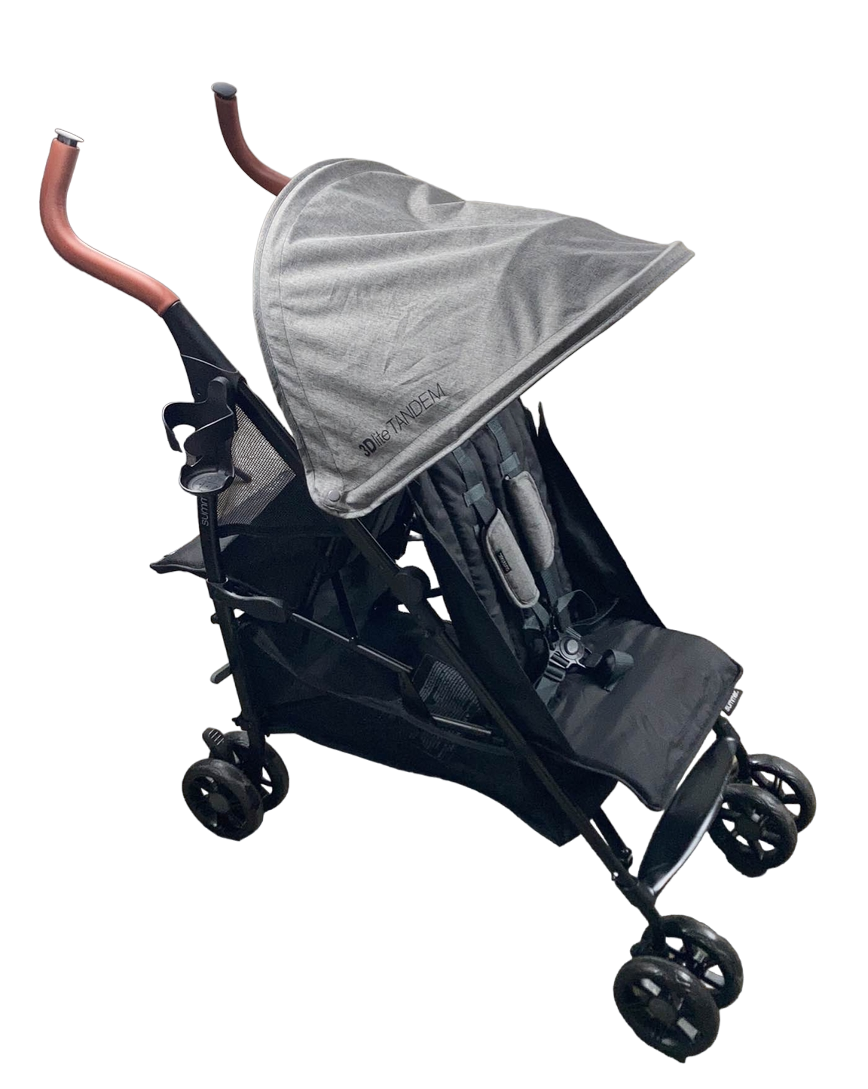 Summer Infant 3Dlite Tandem Convenience Stroller, 2023 Black