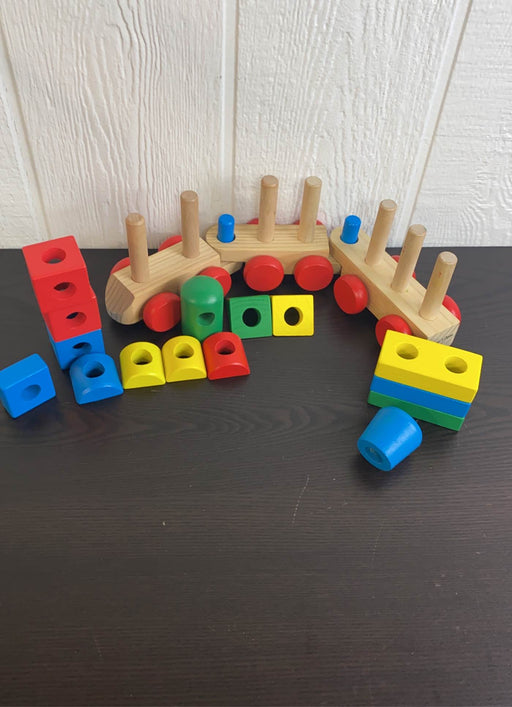 used Melissa & Doug Stacking Train Toddler Toy