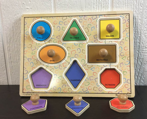 secondhand Melissa & Doug Jumbo Knob Puzzle