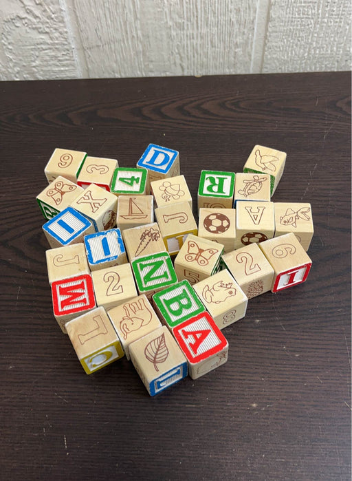 secondhand Melissa & Doug Wooden Alphabet Blocks